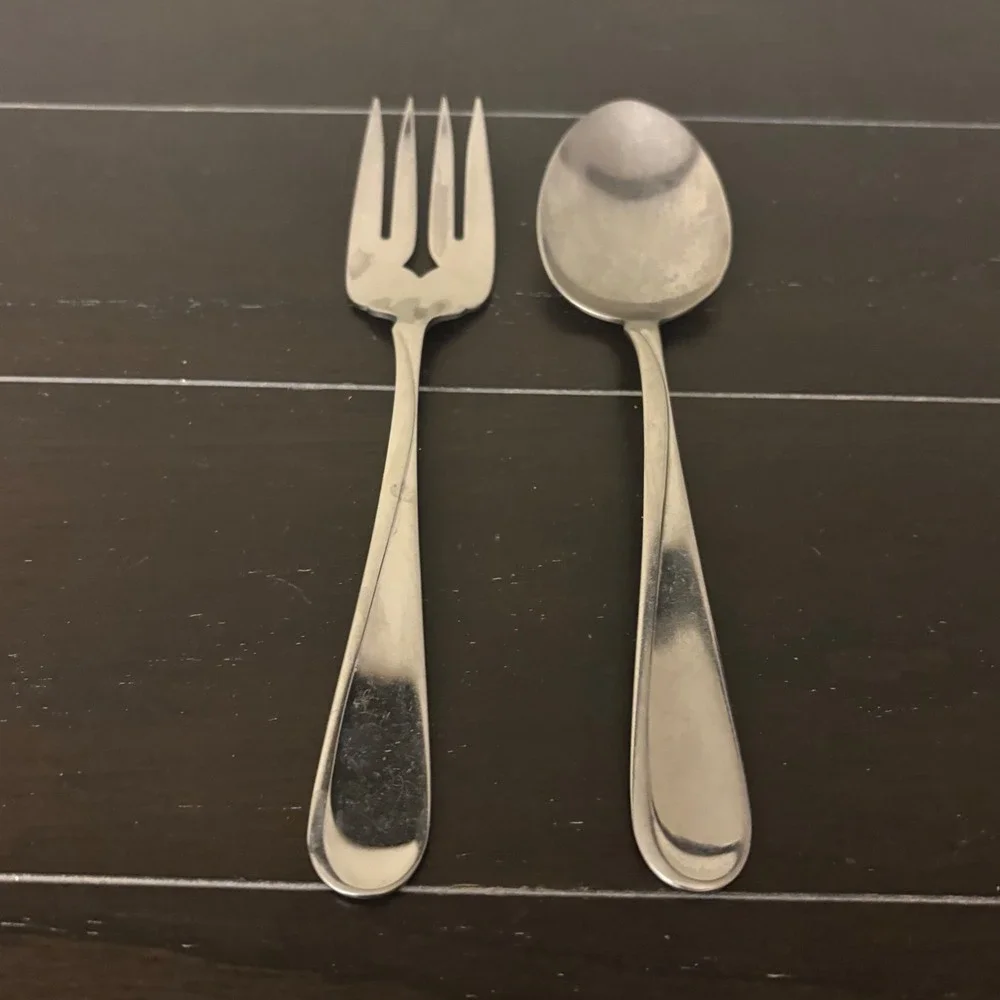Oneida | Flight Reliance | Stainless Steel Serving Set | Cold Meat Fork &‎ Spoon